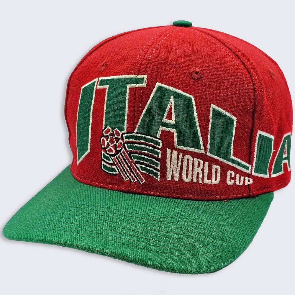 Italy Vintage 90s World Cup Soccer Snapback Hat